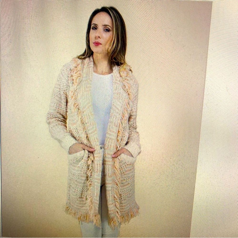 Original USA Fringe two tone cardigan S